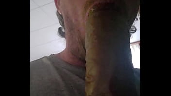Preview 2 of Anel Painal - Myself sucking new bbc dildo