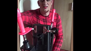 Preview 1 of Czech Harem Big Cock - bisexual crossdresser lets the toy fuck him as he gets a taste of it afterwards