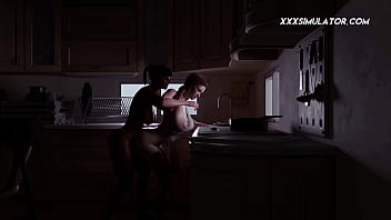 Preview 2 of Atk Analy Hairy - Horny FUTANARI Fucks MILF in Kitchen ▹ ULTRA HD Animation