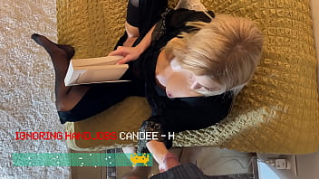 Preview 1 of Arab Girl Sex Groups - Hot Blonde New Petite Wife gives an Incredibly Sexy and Teasing Handjob in a Nightie with Black Stockings at Home to Take as much as Precum possible from Big Cock by Playing Balls