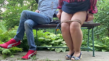 Preview 2 of Cafe Amore Alexis Texas - MILF with a gorgeous white ass changes pads in the park outside
