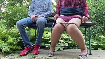 Preview 3 of Cafe Amore Alexis Texas - MILF with a gorgeous white ass changes pads in the park outside