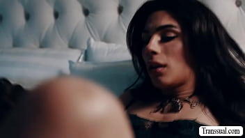 Preview 3 of Little Boy Fuck By Girl - Tranny stepmom licks and bangs stepteen