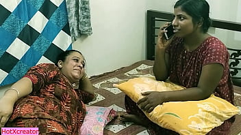 Preview 1 of Aya Sakubara Pussy Licking - Indian shared her boyfriend with milf hot bhabhi !! Hot threesome sex with dirty audio