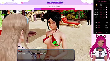 Preview 4 of Hd Nafauf - VTuber LewdNeko Plays Harem Hotel Part 21