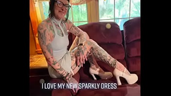 Preview 3 of 15years Old Girls - My new sparkly dress