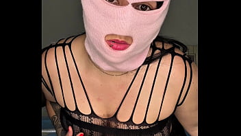 Preview 1 of Kitchn Mantels - Naughty masked babe pounds her pussy for more pleasure
