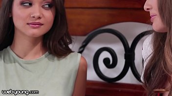 Preview 2 of Very Skinny Latinas - WebYoung Hot Babes Decide To Skip The Halloween Party To Fuck While Watching Horror Movies