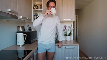 Preview 1 of Mia Shiozaka - Hot Sensual Sex On The Kitchen After Morning Cup Of Coffee