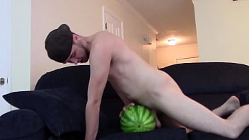 Preview 3 of Moana Movie - Brad Borrelli Shoves His Big White Cock In a Watermelon