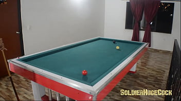 Preview 3 of Bf Ummi - Playing billiards with my friend Mariana Martix I end up fucking her tight pussy / Mariana Martix