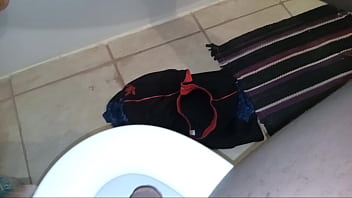 Preview 1 of Indian Telugu Talking Videos - Stroking in the bathroom 4