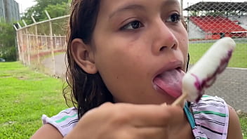 Preview 1 of Pee Spying Voyuer - 18 year old fucks with a stranger for ice cream