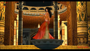 Preview 1 of Breast Pierced Hook - FANTASY GIRL RED BELLY DANCER