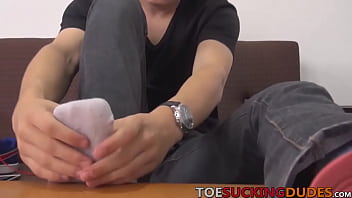 Preview 1 of Teen Sex Rahibe Pornosu - The smell of his own shoes makes his cock hard and throbbing