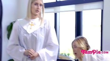 Preview 3 of Missax Adultescent - Church girl fucks her stepbro while singing hymns