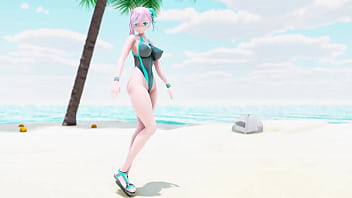 Preview 1 of Prescoty Xnxx - MMD swimsuit Miyamoto Musashi fgo