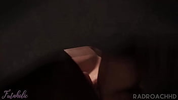 Preview 3 of Amateur Girl Stript In Bar - Futaholic3D - Lady Dick Destroyer