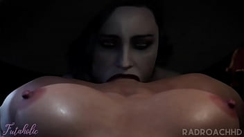 Preview 1 of Amateur Girl Stript In Bar - Futaholic3D - Lady Dick Destroyer