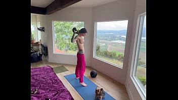 Preview 1 of Japan Movie Version - felicity feline naked morning yoga