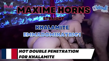 Preview 3 of Le Saque Caca - Avec khalamite et Emmadominatric1,  on ne fait pas les choses &agrave_ moiti&eacute_ Sexe hardcore,  cumshot explosif,  et une sc&egrave_n...