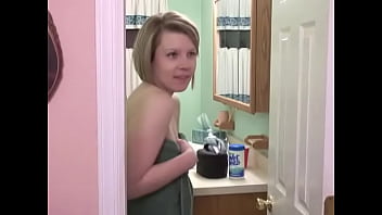 Preview 1 of Mom And Won Teen - Cute blonde babe masturbates in the shower