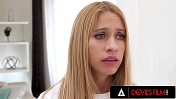 Preview 2 of Sanilion Xxxbp - DEVILS FILM - Horny Teen Khloe Kapri Gets Her Asshole Plumbed By Her Old Stepdad