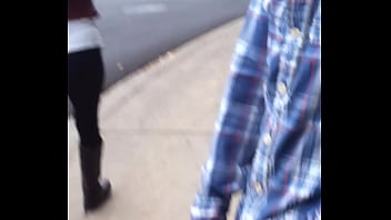 Preview 1 of Gay Hazing Him Gay - Big Brown Ass Slut in See-Through Leggings with Visible Panties