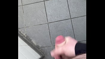 Preview 2 of Pornyyfox - Chubby Cumming In Public Toilet