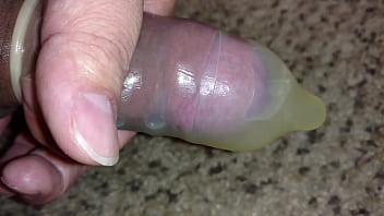 Preview 4 of Ice Cream In Pussy - Golden nectar and cum in another condom