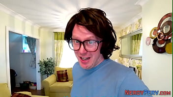 Preview 1 of Zoe Wow Girls - Yorkshire nerd get blowjob from chubby brits