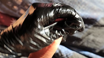 Preview 4 of Bubble Guppies Porn - almost cumming from a long and gentle cock massage in latex gloves