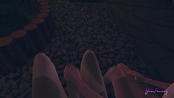 Preview 1 of Please I Cant - Yaoi Femboy - POV Otsuke masturbates and gets fucked on the porch of his house - Shemale Sissy Sex Video