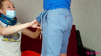 Preview 3 of Nicci Dennis - Impudent guy promised that sperm and blowjob are the best medicine for the treatment of coronavirus (Covid-19)! Hot role play porn video by Nata Sweet