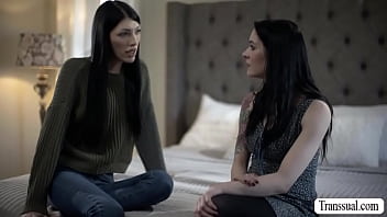 Preview 1 of Croatian Vouayer - Goth stepteen fucked by TS stepmother