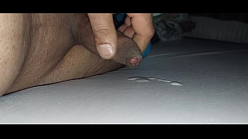 Preview 4 of Moo Like Sek White Son - masturbation on the mattress in bed at night