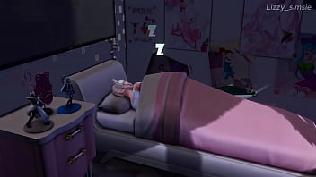 Preview 2 of 18 Slay - Horny stepsister masturbates for stepbrother - sims 4 - 3D animation