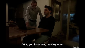 Preview 2 of Tied Threesome Amateur - Caught jerking off with my grandpa (REAL gay grandson!)