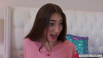Preview 2 of School Girl Full Hd Plus - Victor Ray watching his stepsister Tiana Blow and her friend Sona Bella exploring each others sexuality