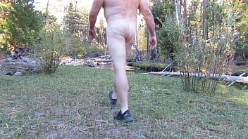 Preview 1 of Butt With Bella Bellz - Naked walk along the creek.
