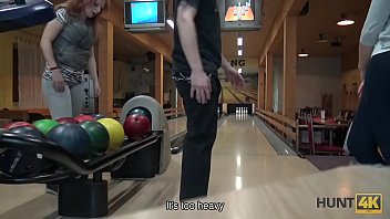 Preview 1 of Brother And Sister Rep Movis - HUNT4K. Couple is tired of bowling,  guy wants money,  Ornella Morgen wants sex