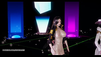 Preview 3 of In Forest Undressing - [MMD] Girl&#039_s Day - Expectation Hot Naked Dance Boa Hancock Nami Nico Robin One Piece Uncensored Hentai 3D Porn