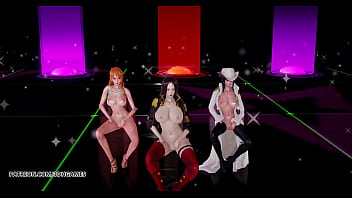 Preview 4 of In Forest Undressing - [MMD] Girl&#039_s Day - Expectation Hot Naked Dance Boa Hancock Nami Nico Robin One Piece Uncensored Hentai 3D Porn