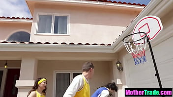 Preview 1 of Porno Sestit - Stepmothers 4some fucking stepsons after basketball game