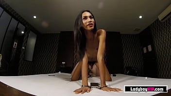 Preview 3 of Webcam Teen Pussy And Feet - Pretty and long legged Thailand ladyboy slut gets hired