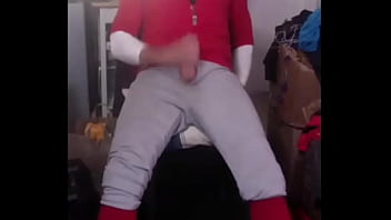 Preview 2 of Cute Sxs - JockDad87 shoots a load of cum on a sneaker in his baseball gear