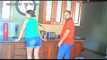 Preview 1 of Blond Bimbo Fucks Stepson - Spycam Wtf caught my wife cheating with my 59 year old neighbor