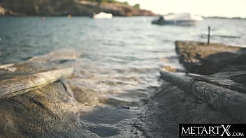 Preview 1 of Xxxsar - Uninhibited natural beauty masturbates outdoors on her vacation