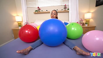 Preview 1 of Cojiendo Con Mi Cunado - YNGR - Young Latina Kira Perez Loves Balloons And Big Black Cocks