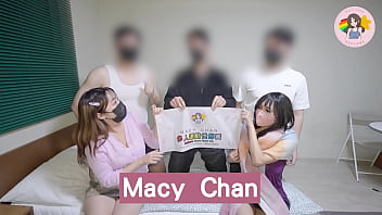Preview 4 of Mom Dad Son Sex - 香港AV Hong Kong Macy Chan 情慾自主實踐者 廣東話AV 《多人運動世界賽:韓國站》人妻推薦 5P?!3男2女大混戰!